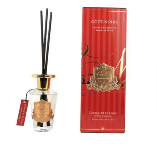 Geurstokjes| Cognac & Tabacco | 90ml goud – Cote Noire